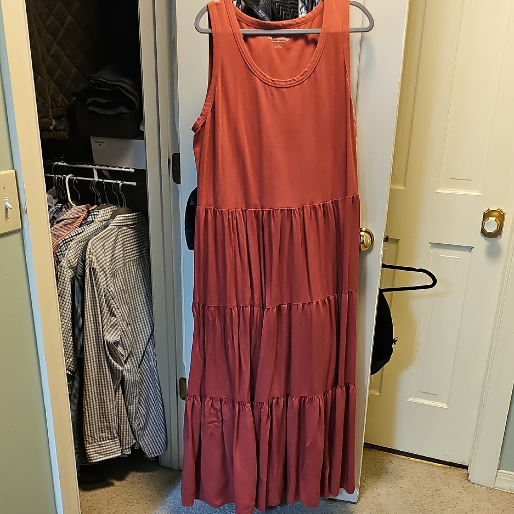 Soft Surroundings Rose Pink Sleeveless Maxi Dress